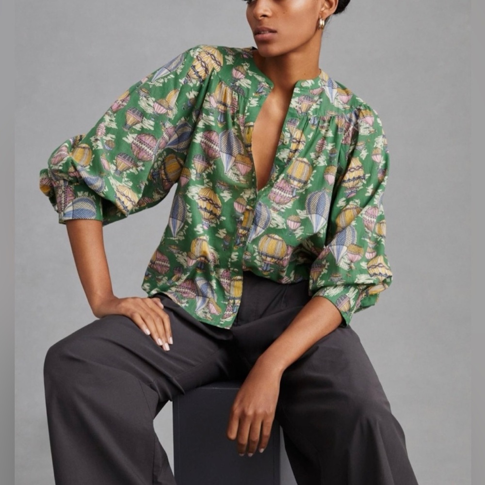 Maeve Puff Sleeve Button Down